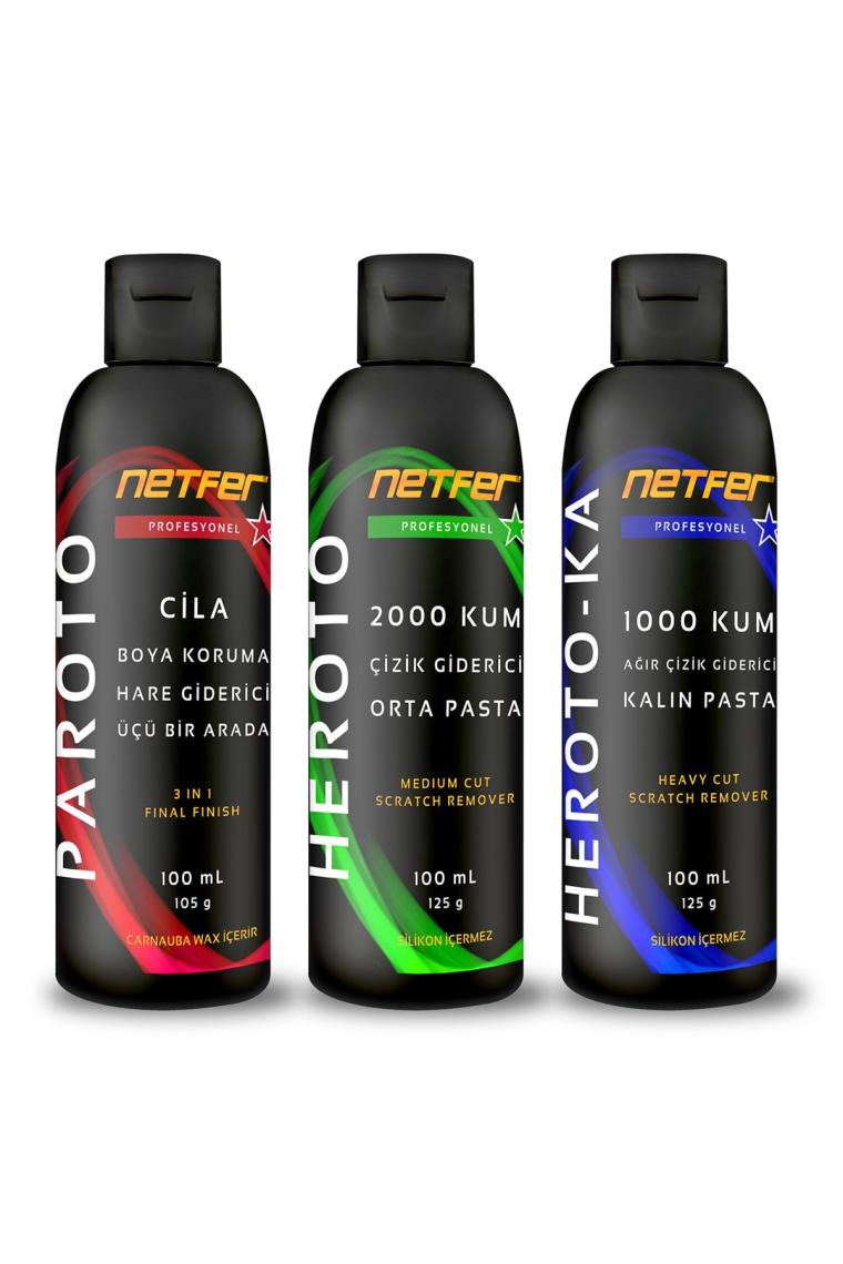3'lü Orta Kalın Pasta Cila Set - 3x100 ml