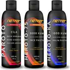 Netfer 3'lü İnce Kalın Pasta Cila Set - 3x100 mL