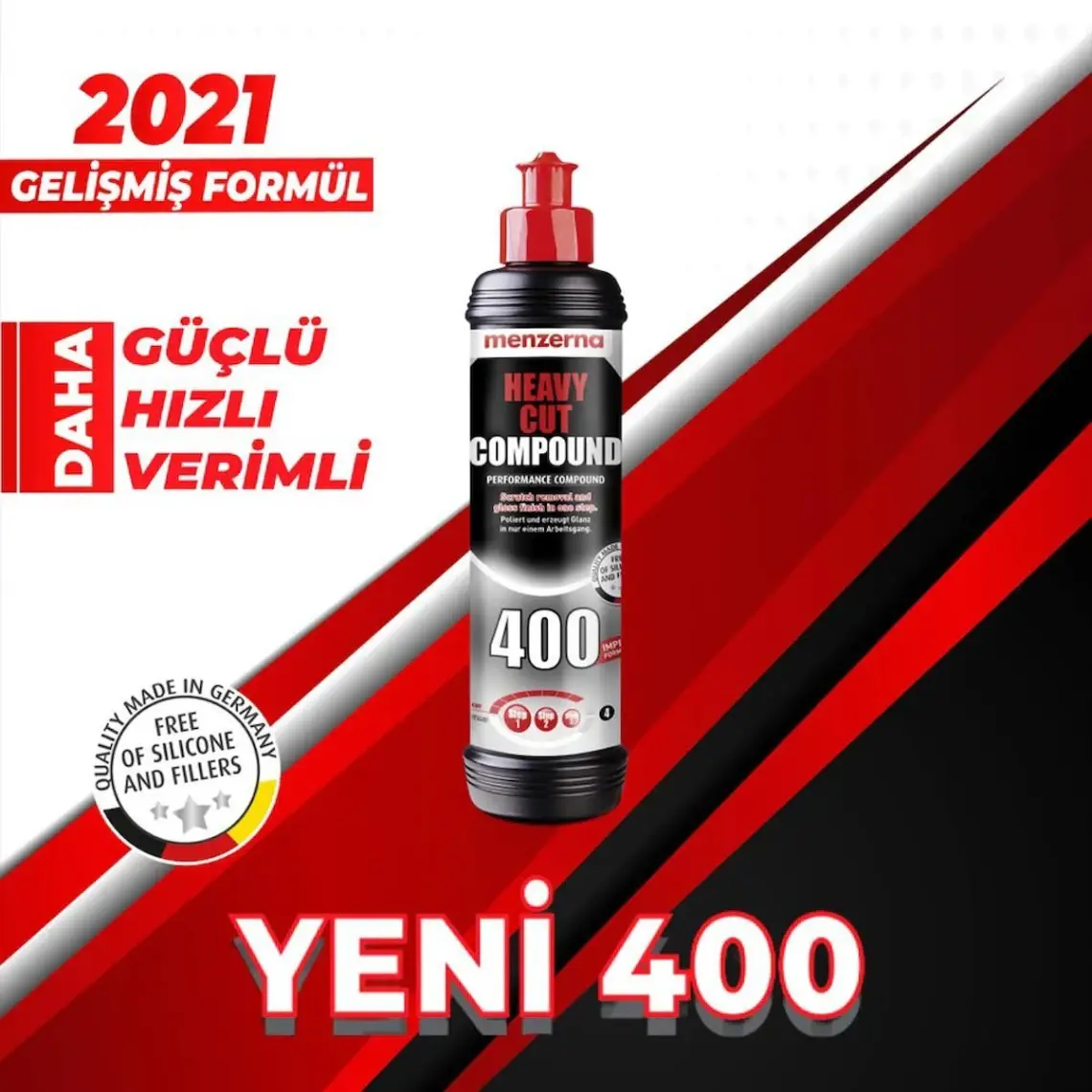 Menzerna Yeni 400 Fast Gloss - Çizik Çıkarıcı Pasta 250ml.