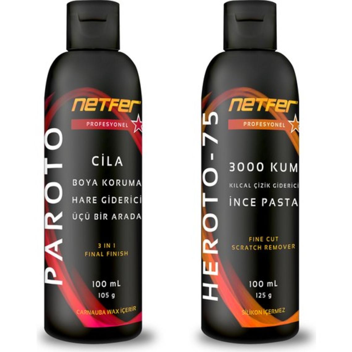 Netfer 2'li İnce Pasta Cila Set - 2x100 mL