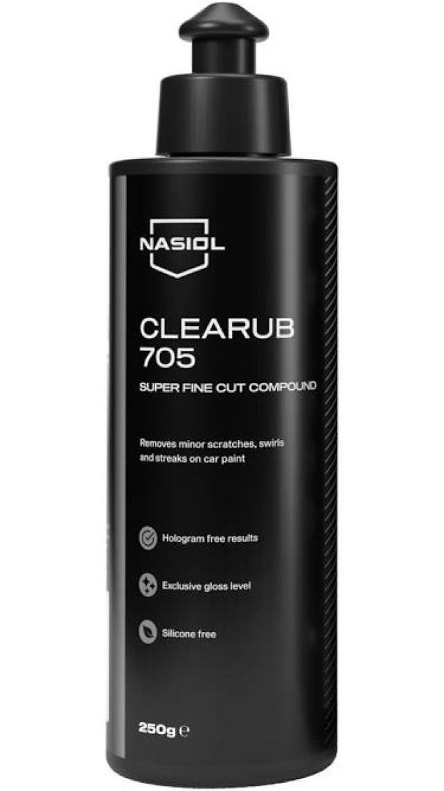 Nasiol Clearub 705 En Hafif Çizik/Hare Giderici Polisaj Pastası-250gr-Silikonsuz Boya Parlatıcı