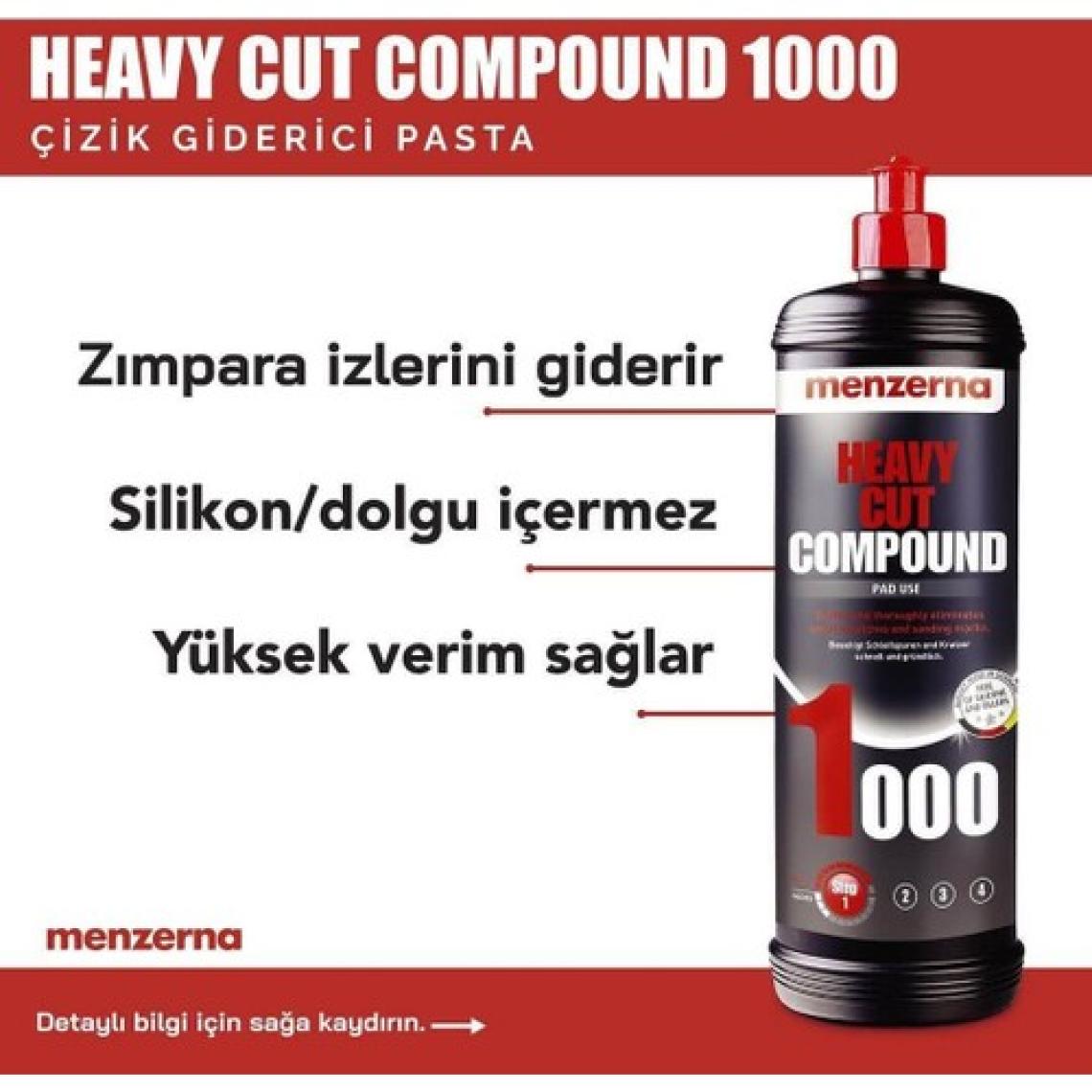 Menzerna Power Gloss 1000 - Çizik Çıkarıcı Pasta 1 KG