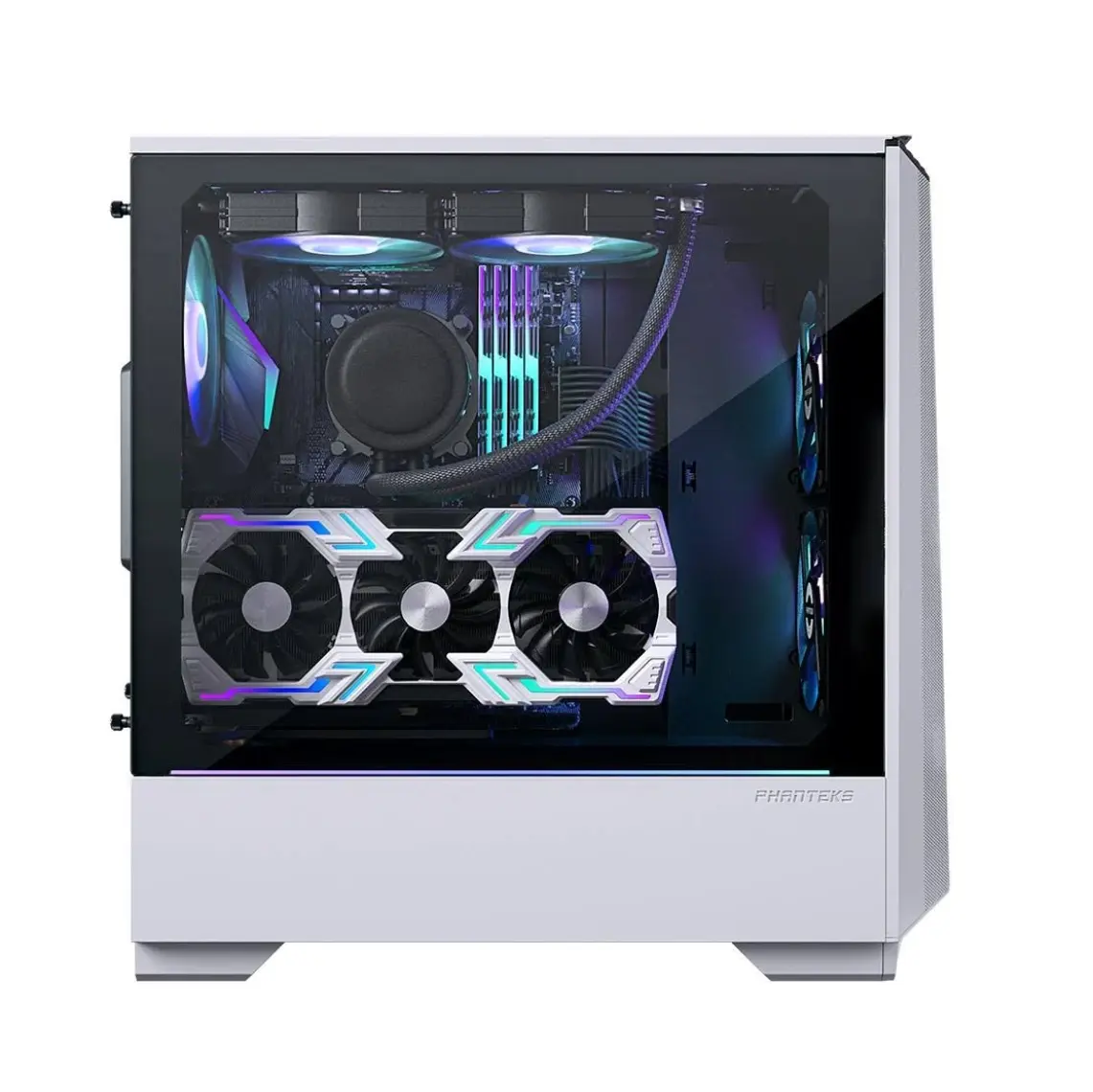 Phanteks Eclipse P360 Air Mid Tower Bilgisayar Kasası, Temperli Cam, DRGB - Buzul Beyazı