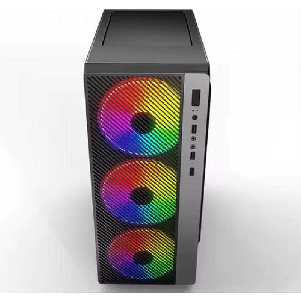 Revenge Triple Deluxe 3 Rainbow Fanlı Cam Panel Gaming Oyuncu Bilgisayar Kasası