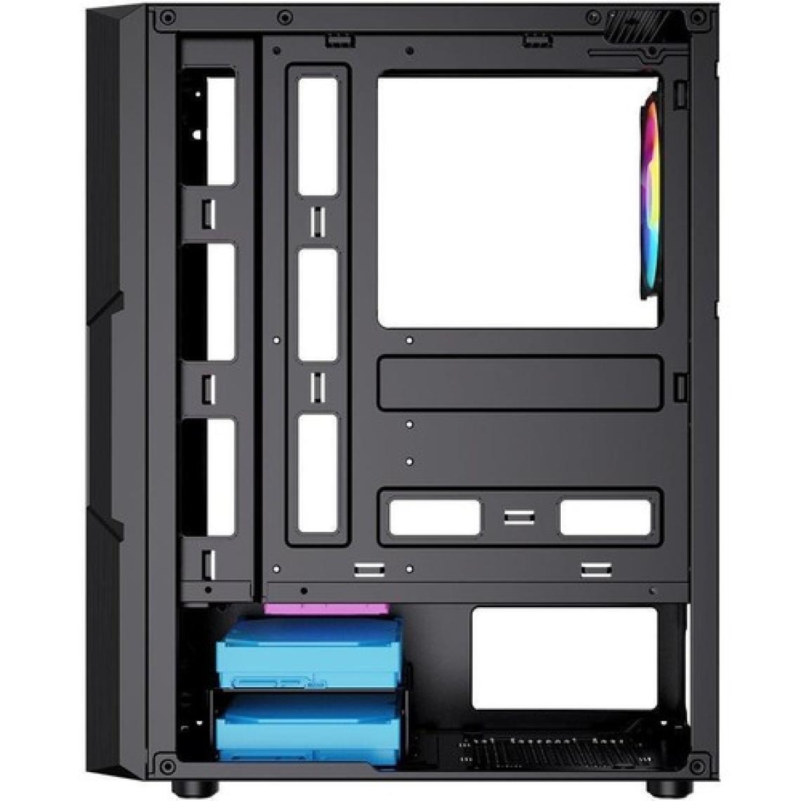 GameBooster GB-PW908B USB 3.0, ATX Mesh Panel, Dahili 4 RGB Fanlı (3 Ön 1 Arka) , Siyah Oyuncu Kasası (PSU yok)