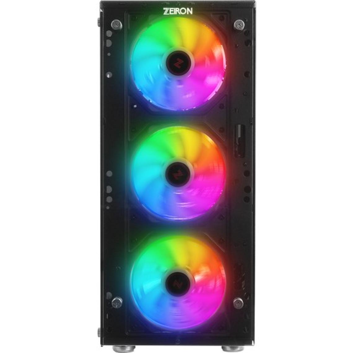 Zeiron Z-Master X100 4X120MM Rgb Fanlı Temperli Cam Pencere Gaming Oyuncu Bilgisayar Kasası
