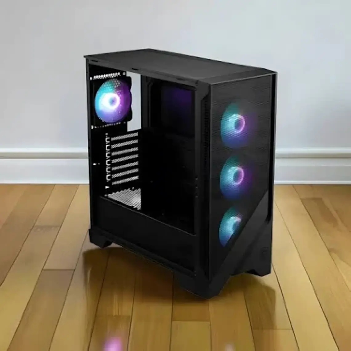 MSI MAG FORGE 320R AIRFLOW Temperli Cam 4x120mm ARGB Fan ATX Gaming Bilgisayar Kasası