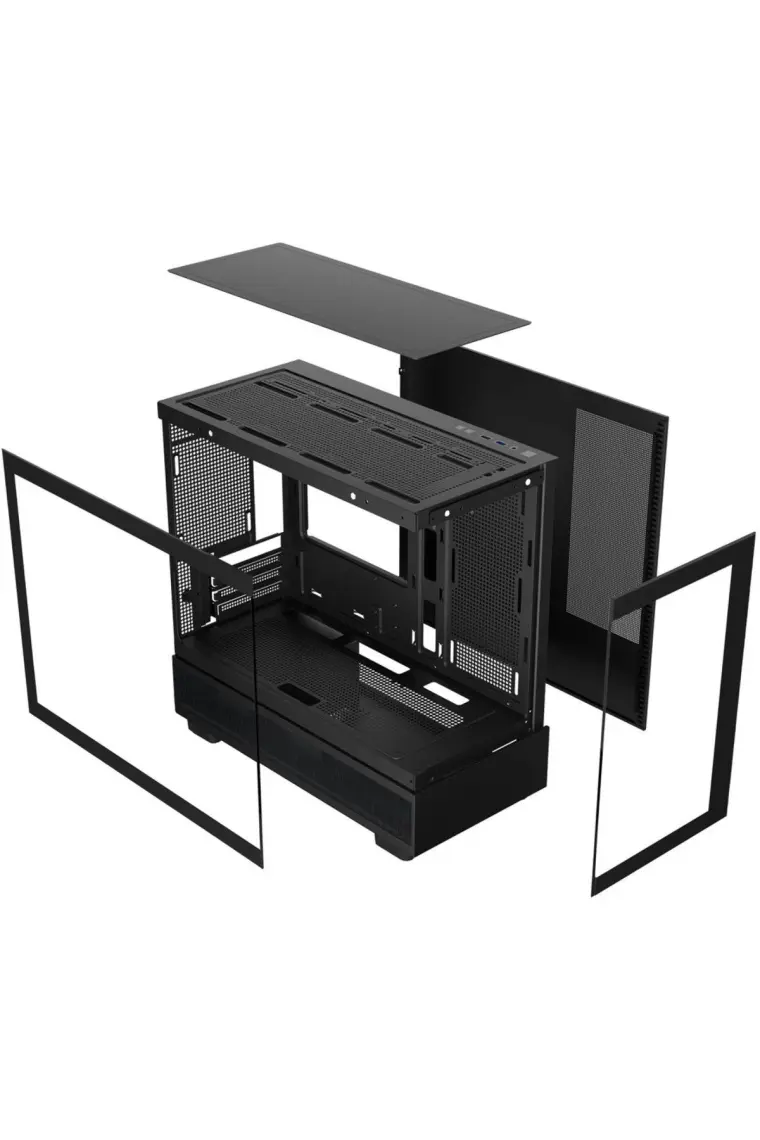 Dragos Basalt Pro 6x Argb Fan USB 3.0 600W 80+ Plus Matx Panoramik Temperli Cam Gaming Kasa Siyah