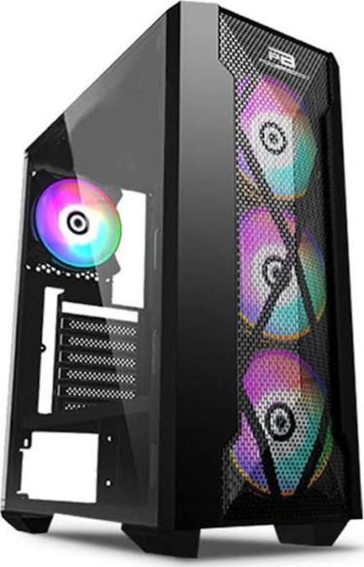 Power Boost VK-P1900B 500W USB 3.0 ATX Mesh Panel Fixed Rainbow Fan Siyah Bilgisayar Kasası (JBST-VKP1900B)