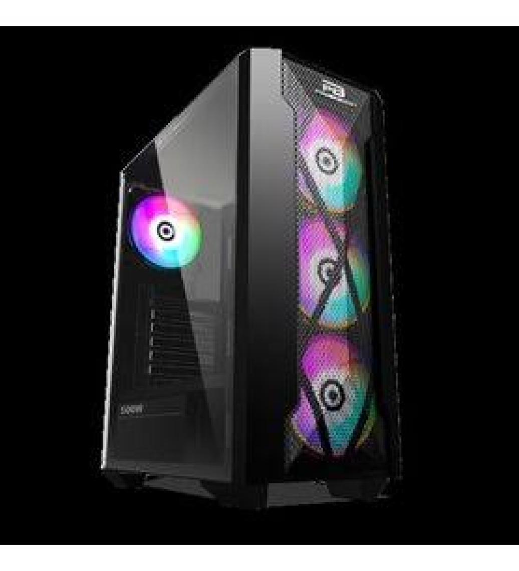 Power Boost VK-P1900B 500W USB 3.0 ATX Mesh Panel Fixed Rainbow Fan Siyah Bilgisayar Kasası (JBST-VKP1900B)