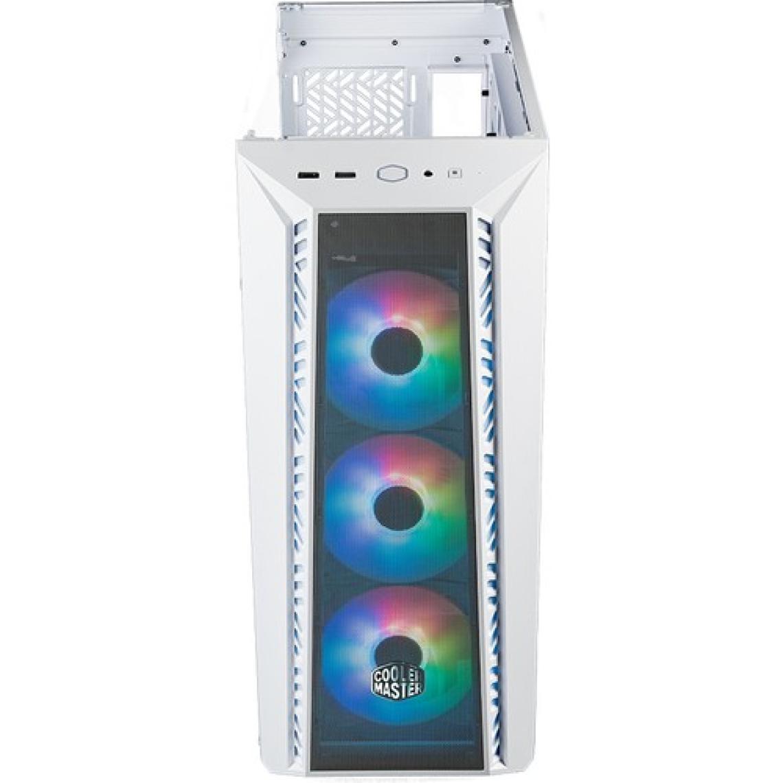 Cooler Master CM MasterBox 520 Beyaz Tempered Glass ARGB 4x120mm Fanlı, Mesh Ön Panel Pencereli MidTower Kasa