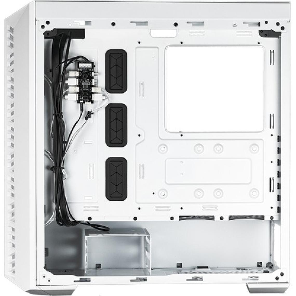 Cooler Master CM MasterBox 520 Beyaz Tempered Glass ARGB 4x120mm Fanlı, Mesh Ön Panel Pencereli MidTower Kasa