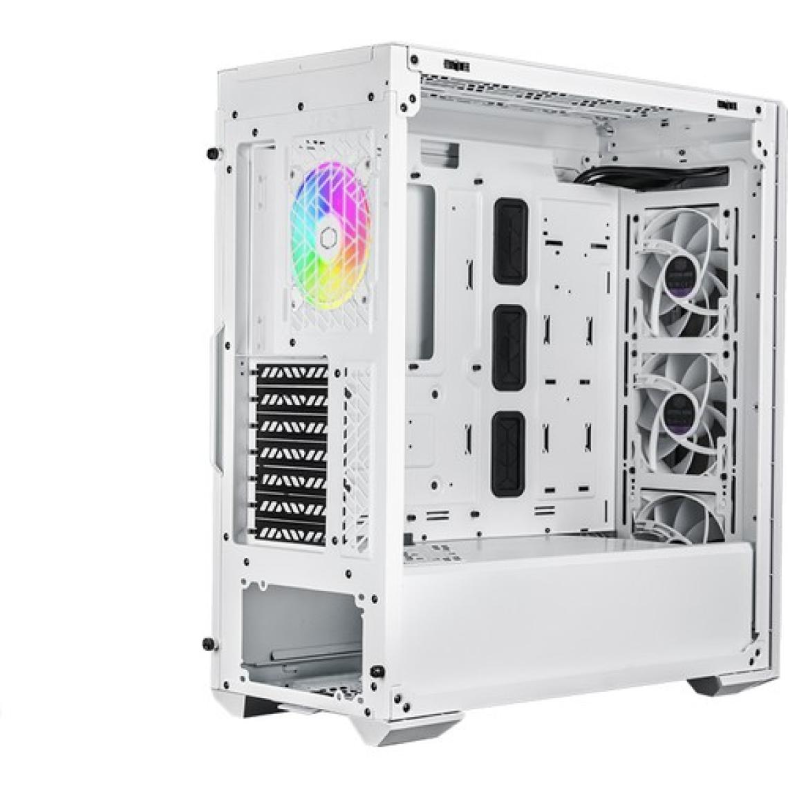 Cooler Master CM MasterBox 520 Beyaz Tempered Glass ARGB 4x120mm Fanlı, Mesh Ön Panel Pencereli MidTower Kasa