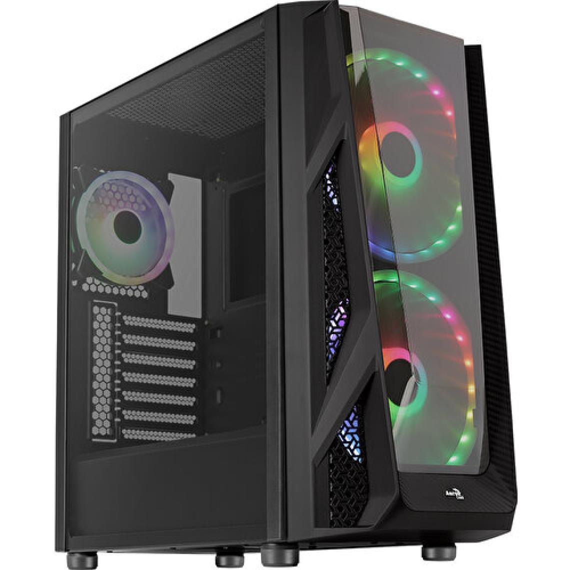 Aerocool NightHawk Duo ARGB  2 x 20 cm  1 x 12 cm Fan Bilgisayar Kasa (AE-NGHTHWKD)