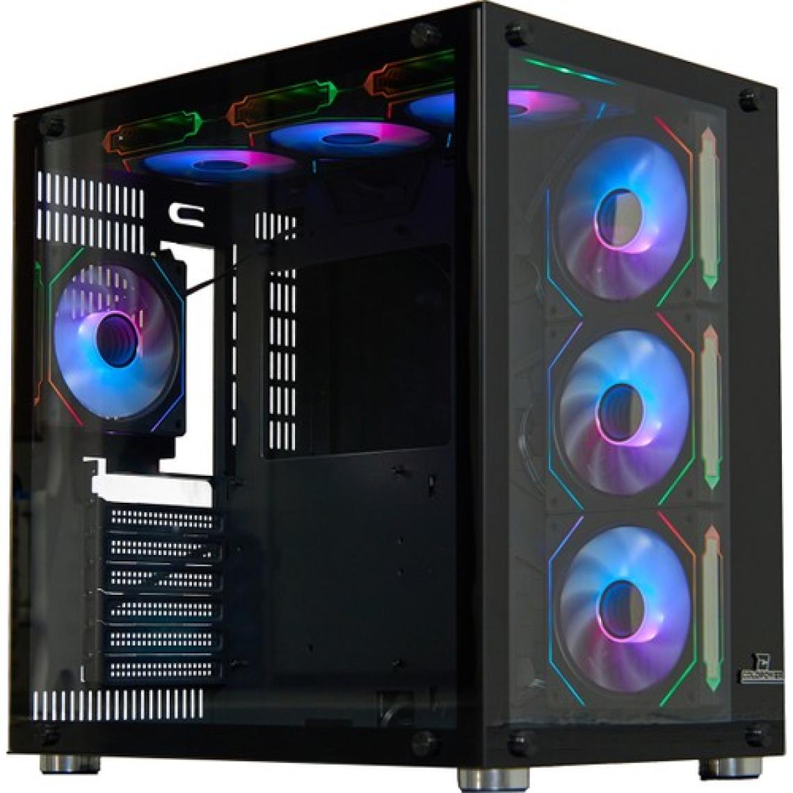 Cold Power Coldpower Seaview 7x Argb Sessiz Fan Temper Cam  750 Watt 80 Bronze Güç Kaynağı E-Atx Gaming Kasa
