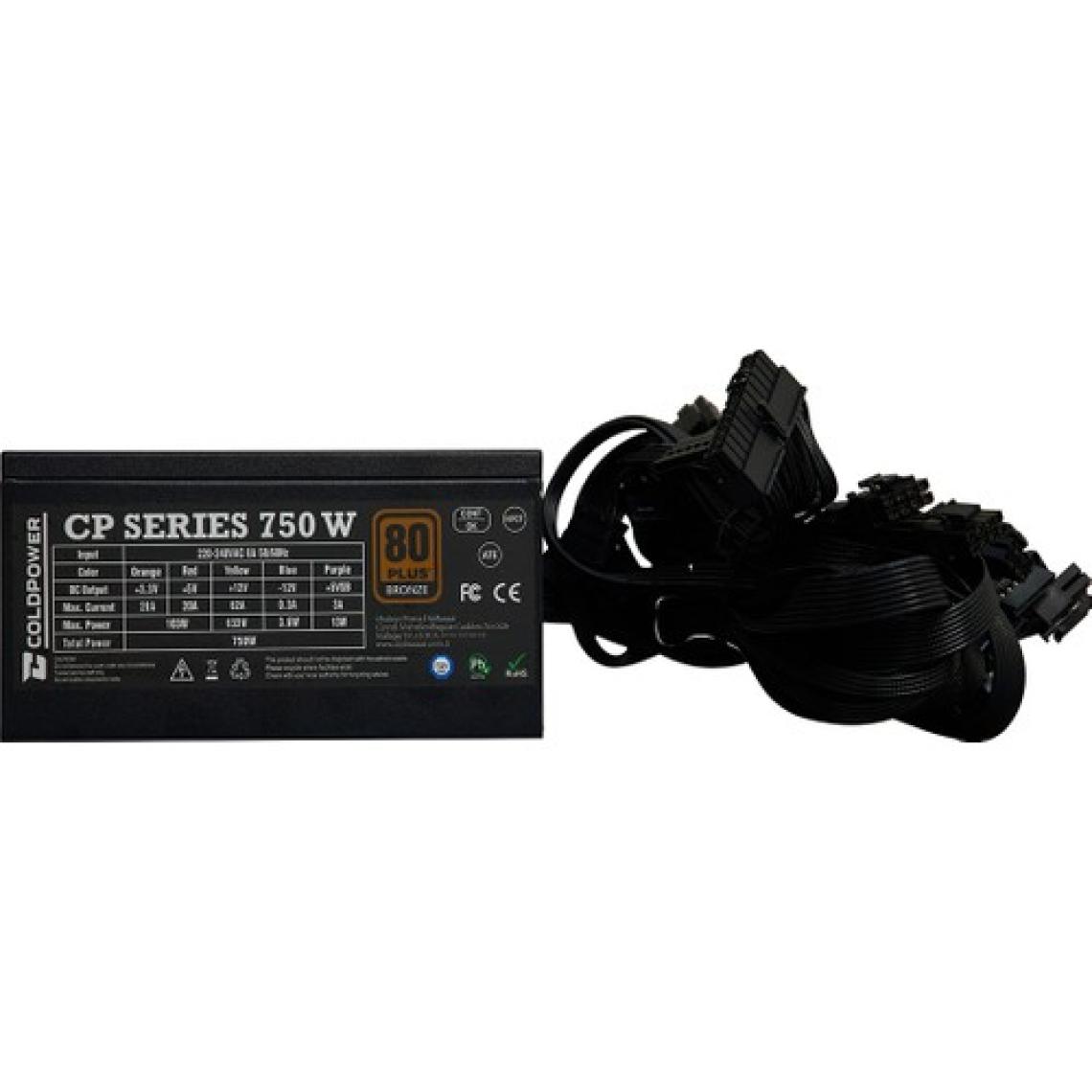 Cold Power Coldpower Seaview 7x Argb Sessiz Fan Temper Cam  750 Watt 80 Bronze Güç Kaynağı E-Atx Gaming Kasa