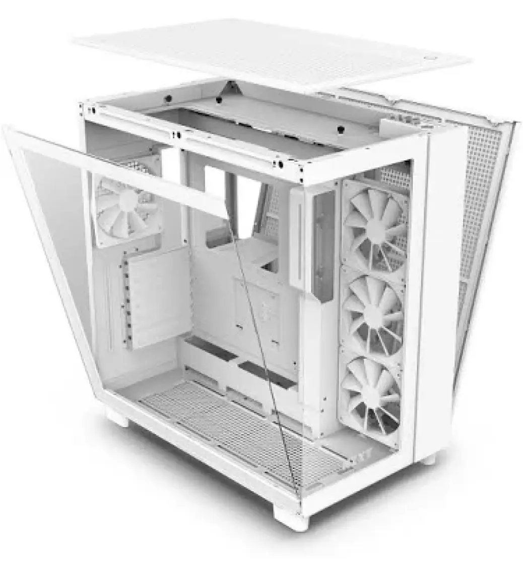 Nzxt H Series H9 Flow CM-H91FW-01 Beyaz Atx Mid Tower Gaming (Oyuncu) Kasa