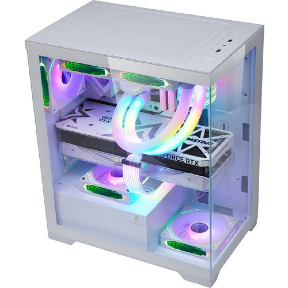 Xaser MG235 4x Rgb Fan USB 3.0 Powersız Kumandalı Beyaz Atx Gaming Oyuncu Kasası