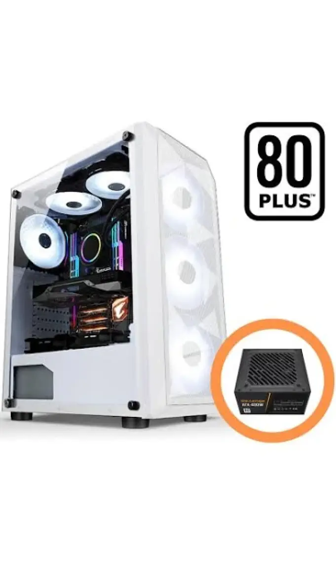 Revenge Beyaz Ice Drill 4 Rgb Fanlı Mesh Panel Atx Pc Gaming Bilgisayar Oyuncu Kasası