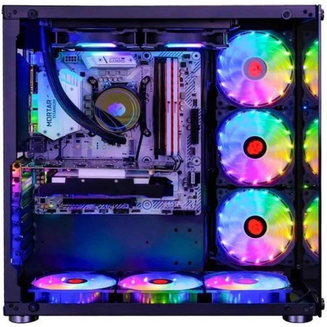 Cold Power Atx 7 * Argb Sessiz Fan Temper Cam Gaming Rgb Kontrolcüsü ve Uzaktan Kumanda Kasa