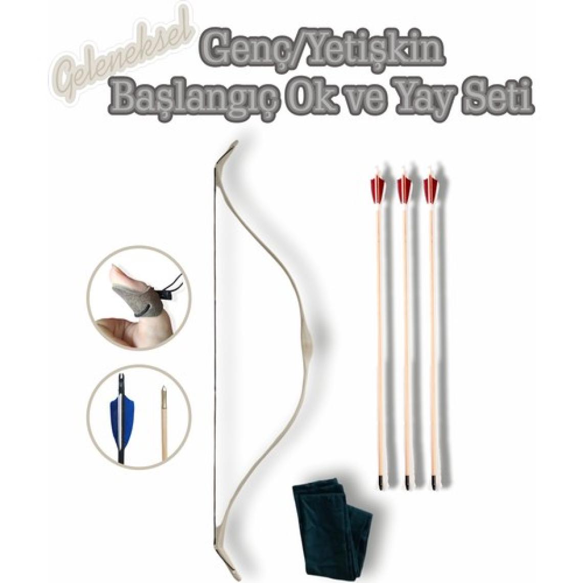 Geleneksel Okçuluk Başlangıç Seti "han" (+3 Ok)  Genç/yetişkin
