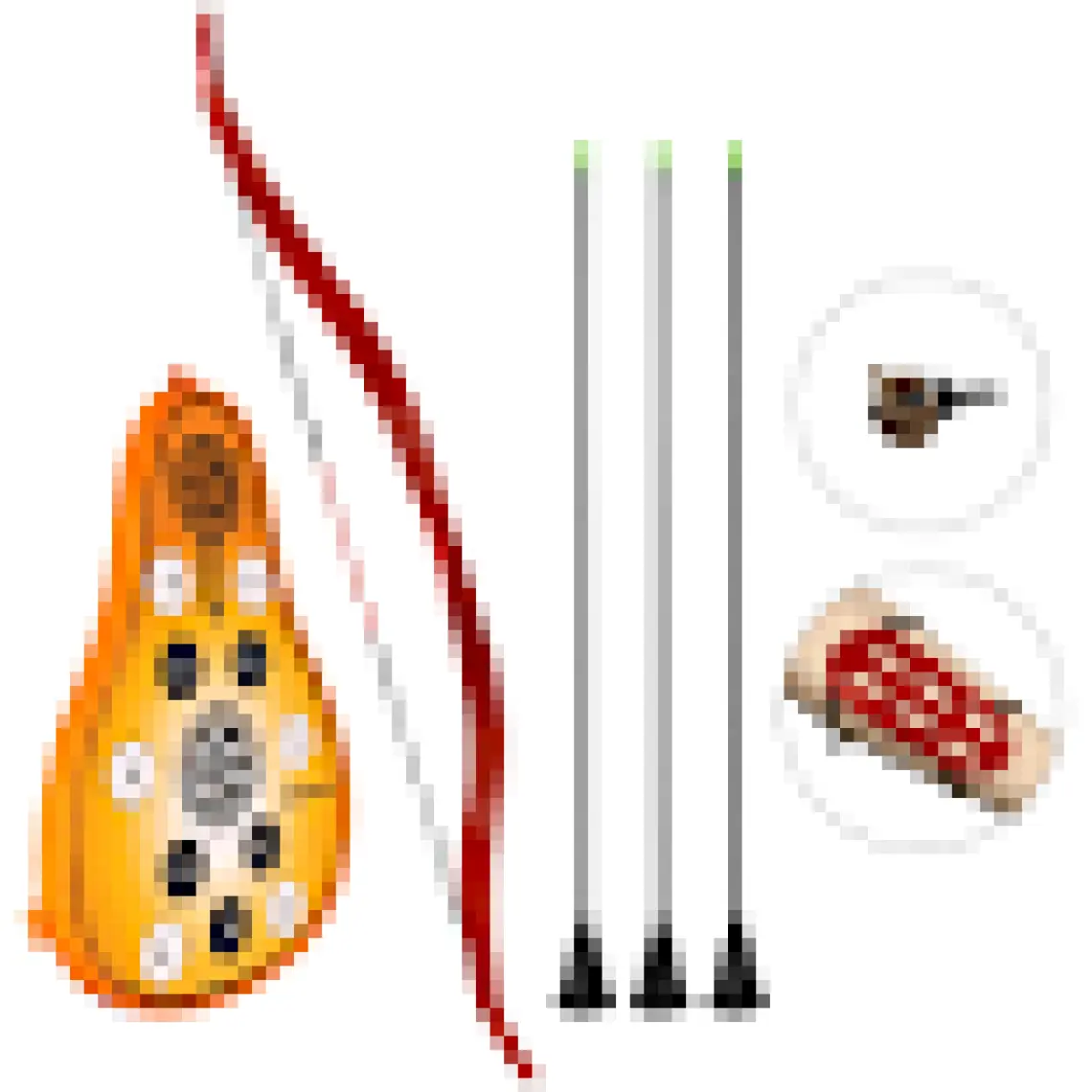 Okçuluk Mini Hilal Puta Set Kırmızı