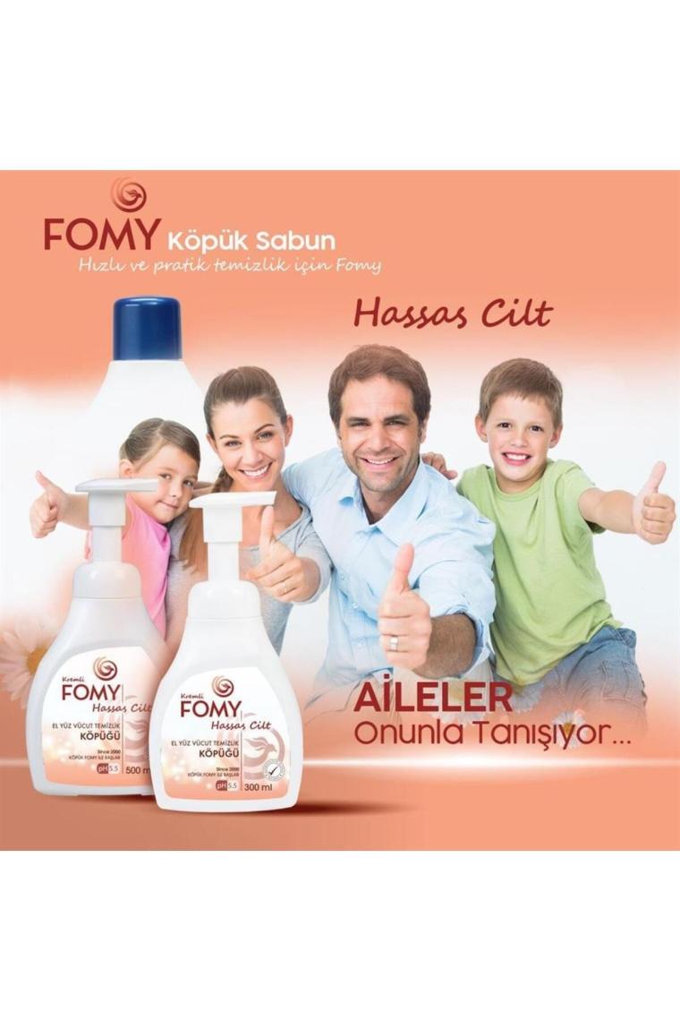 Hassas Cilt Köpük Sabun El Yüz Vücut Seti 1800+300 ml