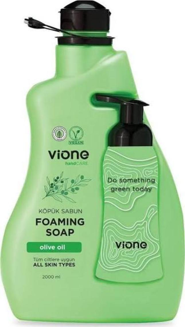 Vione Köpük Sabun El ve Yüz İçin Doğal Zeytinyağlı 2 lt 2800 Yıkama