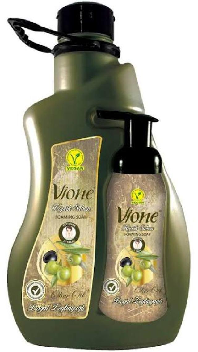 Vione Köpük Sabun El ve Yüz İçin Doğal Zeytinyağlı 2 lt 2800 Yıkama