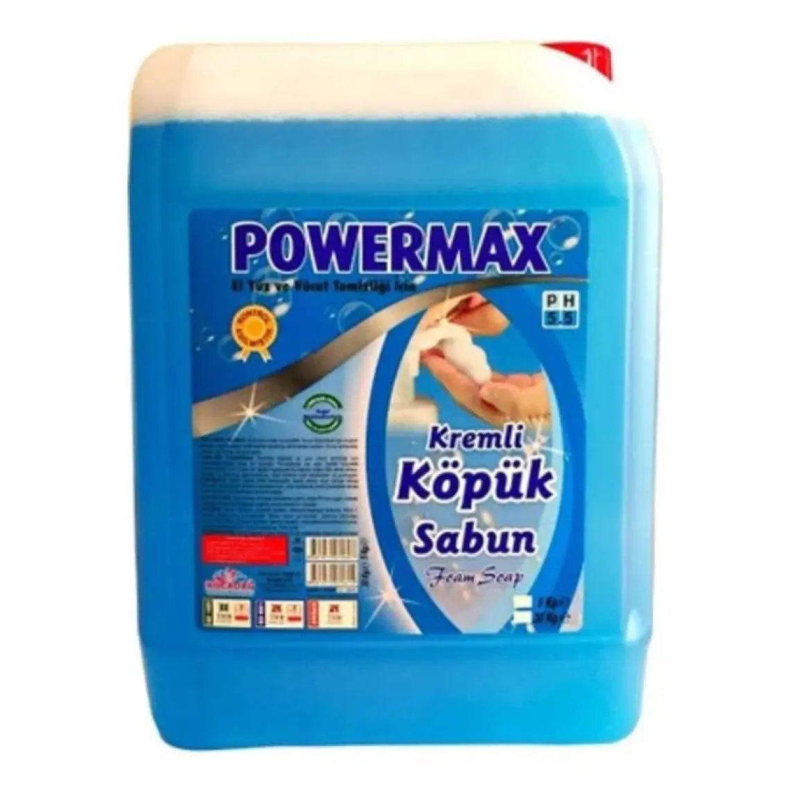 POWERMAX Köpük  Sabun  5KG X 4 Adet Toplam 20KG  Yeni Formüllü