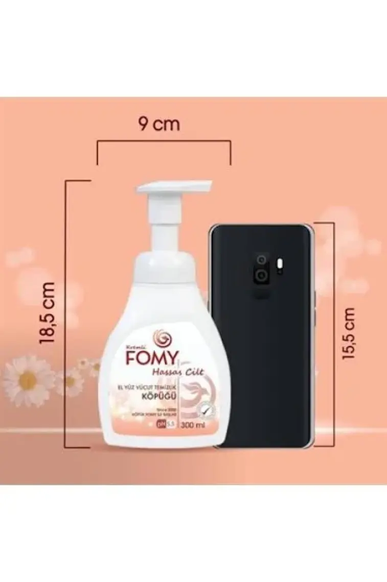 Fomy Hassas Cilt Köpük Sabun El Yüz Vücut Temizlik Köpüğü 300 ml x 4 Adet