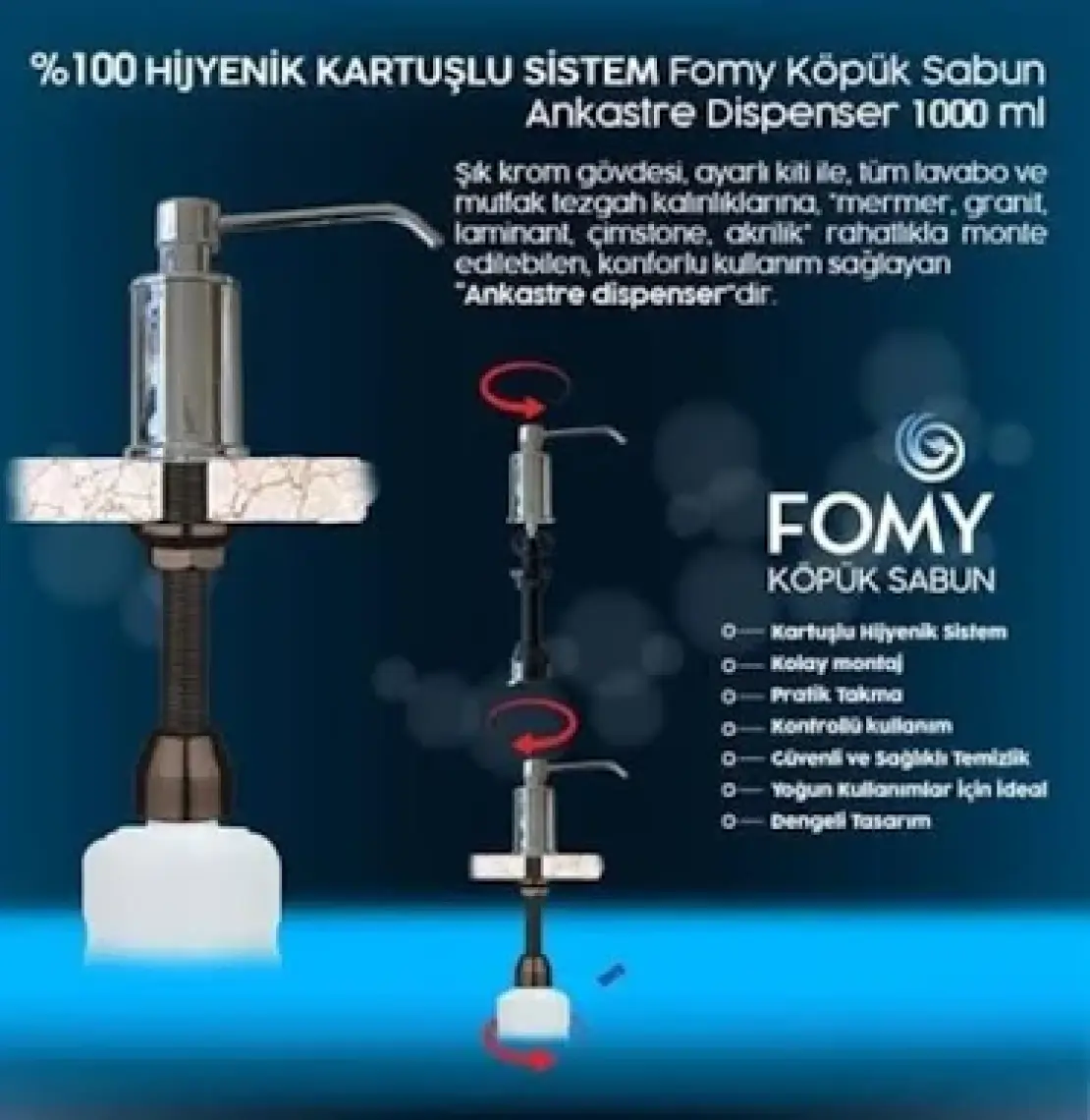 Fomy El Temizlik Köpüğü Ankastre 1000 ml