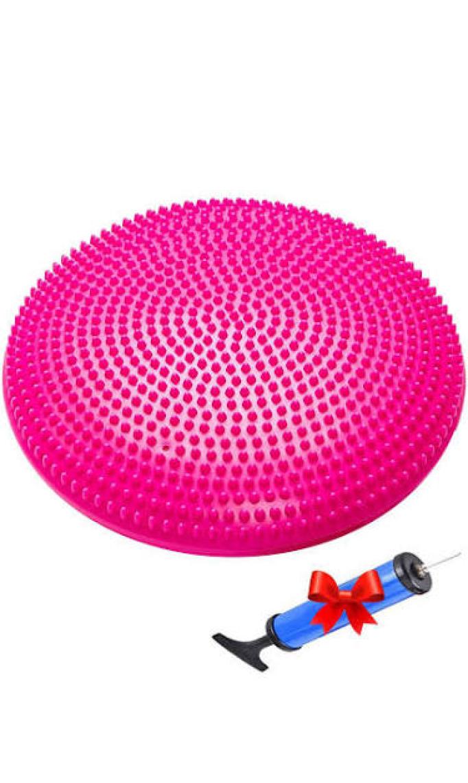 Gymo Pompalı Denge Yastığı Balance Disk Denge Pedi 33cm Pembe