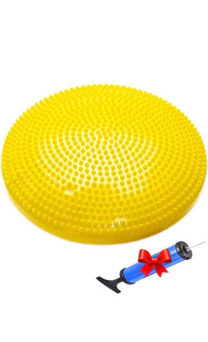 Gymo Pompalı Denge Yastığı Balance Disk Denge Pedi 33cm Sarı