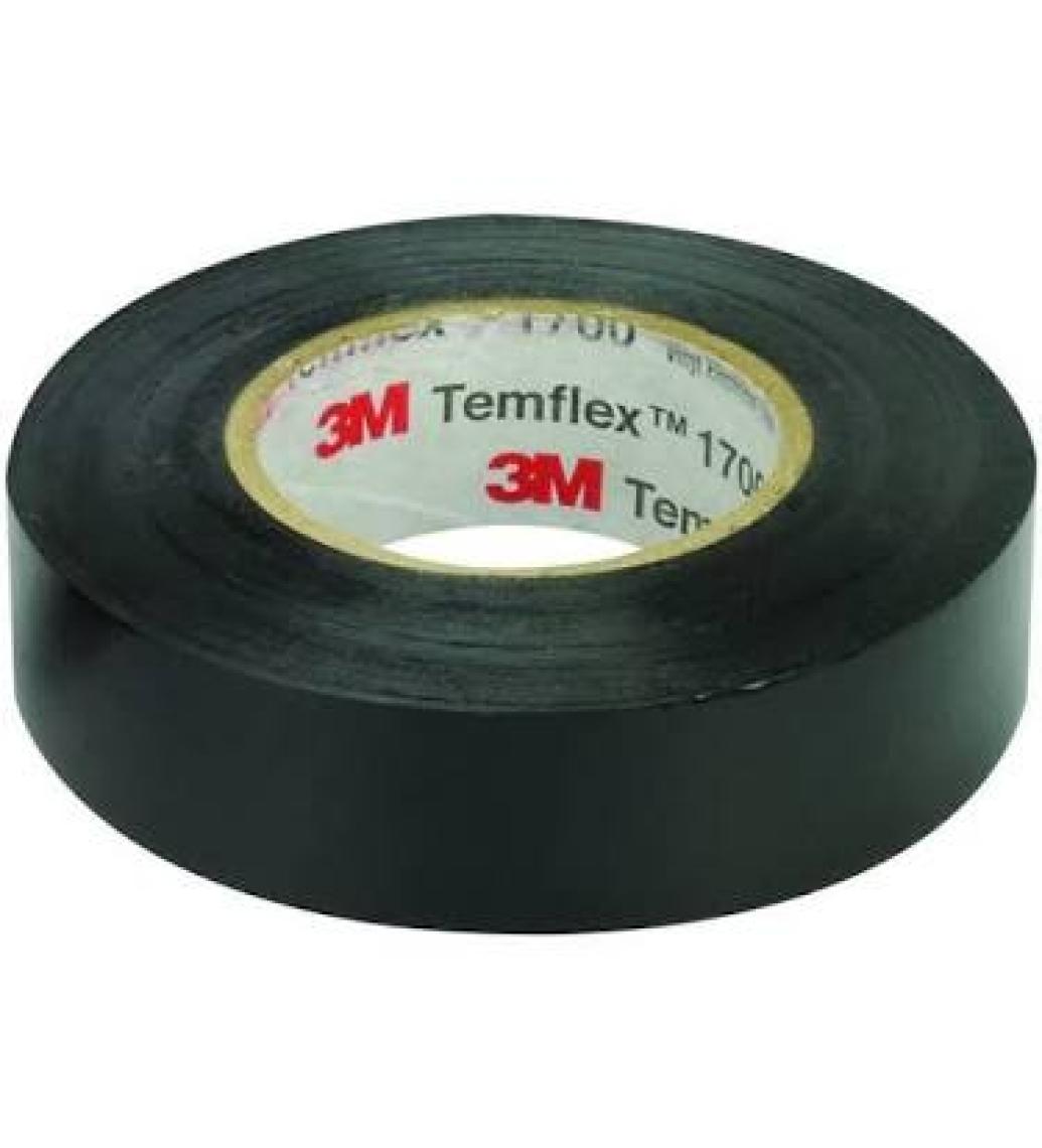 3m Temflex 1300E Pvc Izole Bant Siyah 10LUK Paket 0.13MM x 19MM x 0.13MM