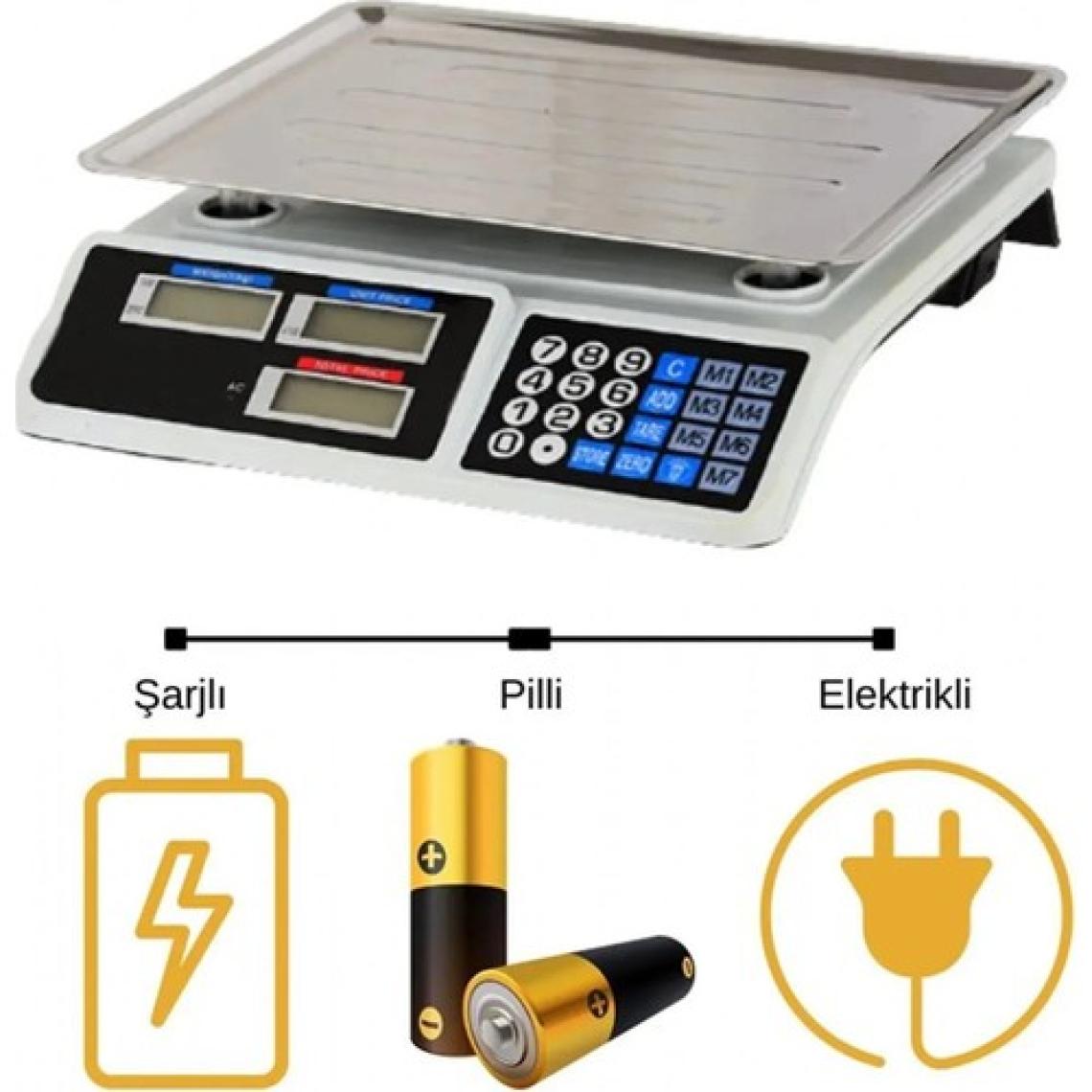 Teknika Teknika ACS-809T+C 40 kg Elektronik Terazi (Şarjlı + Adaptörlü)
