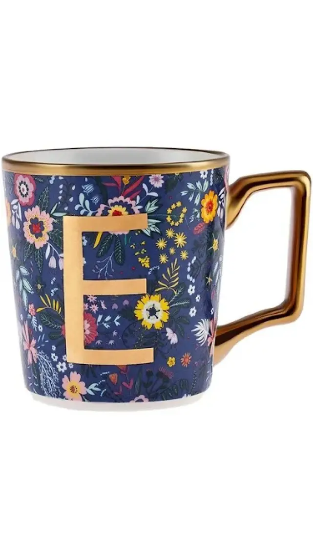 Karaca Flower E Harfli Kupa 350 ml