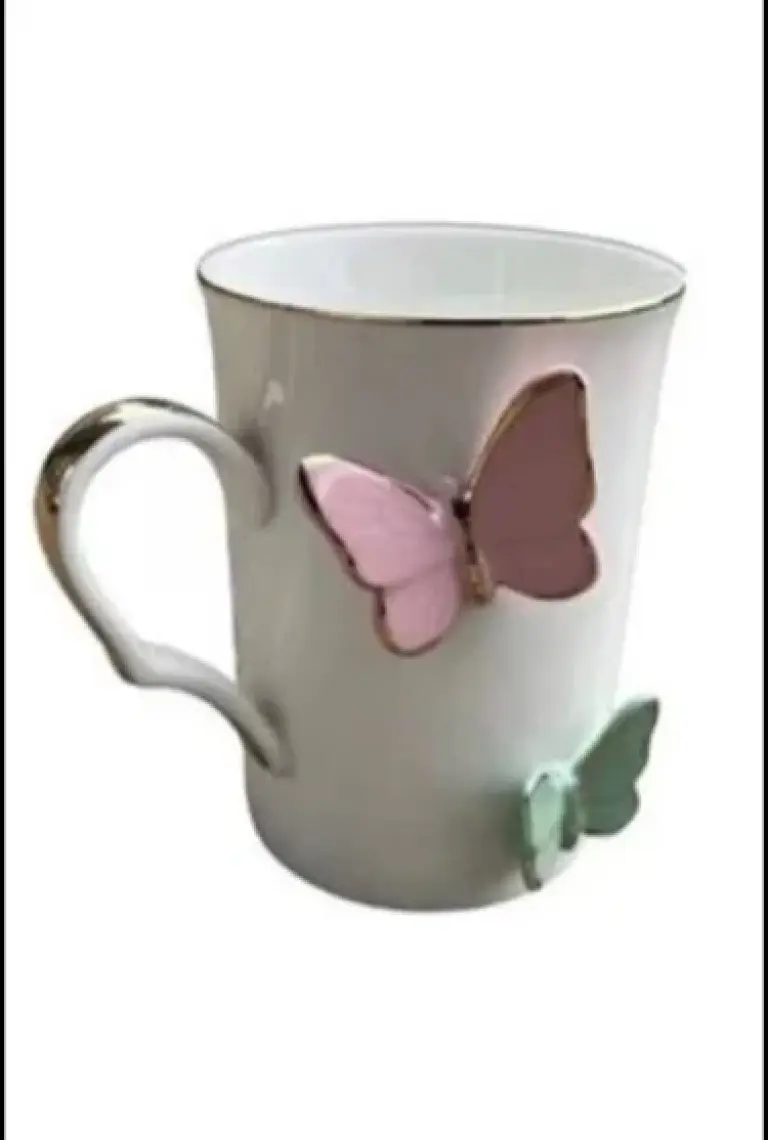 Arow Mariposa Kelebekli Porselen Kupa TR-530