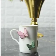 Arow Mariposa Kelebekli Porselen Kupa TR-530