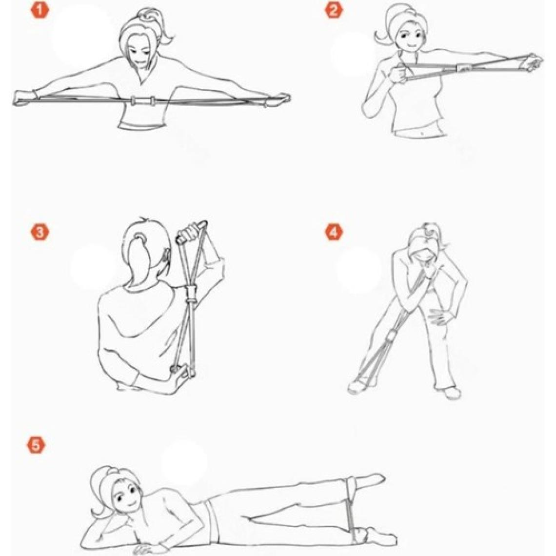 3B Trend Egzersiz Spor Plates Direnç Bantı Pilates İpi Jimnastik Lastiği