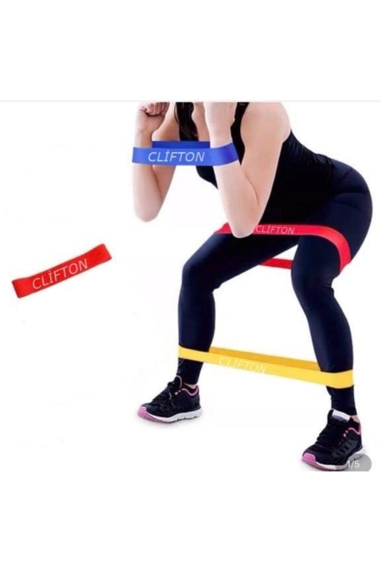 Clifton Latex Aerobik Band Pilates Yoga Fitness Squat Çalışma Lastiği Kırmızı