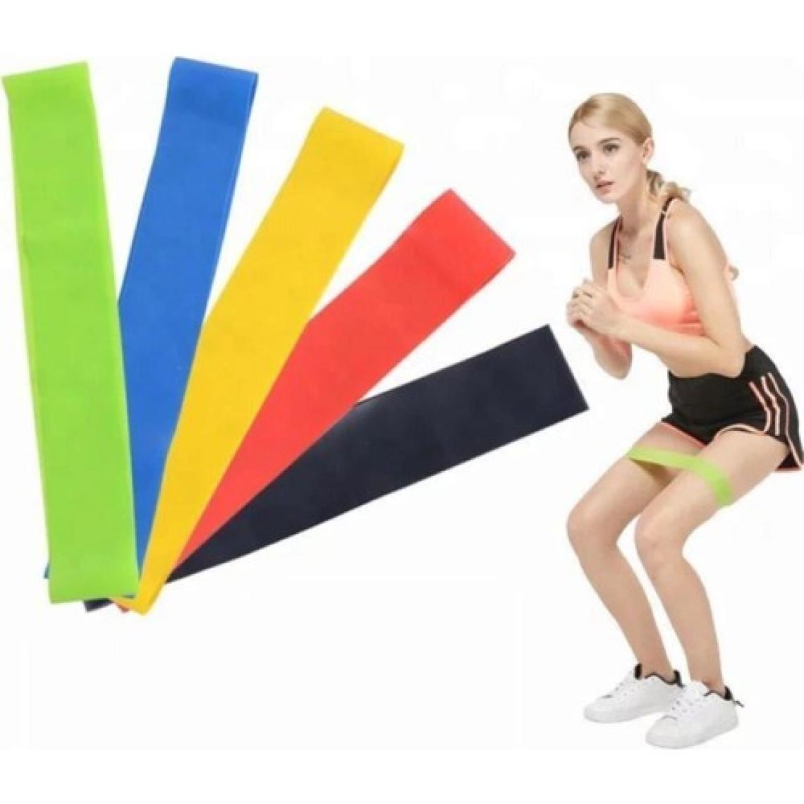 Technosmart 5 Li Farklı Dirençte Aerobik Bandı Pilates Squat Çalışma Lastiği