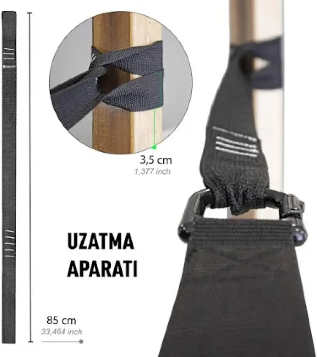 Rebuwo Suspension Trainer Cross Training Egzersiz Seti Sarı