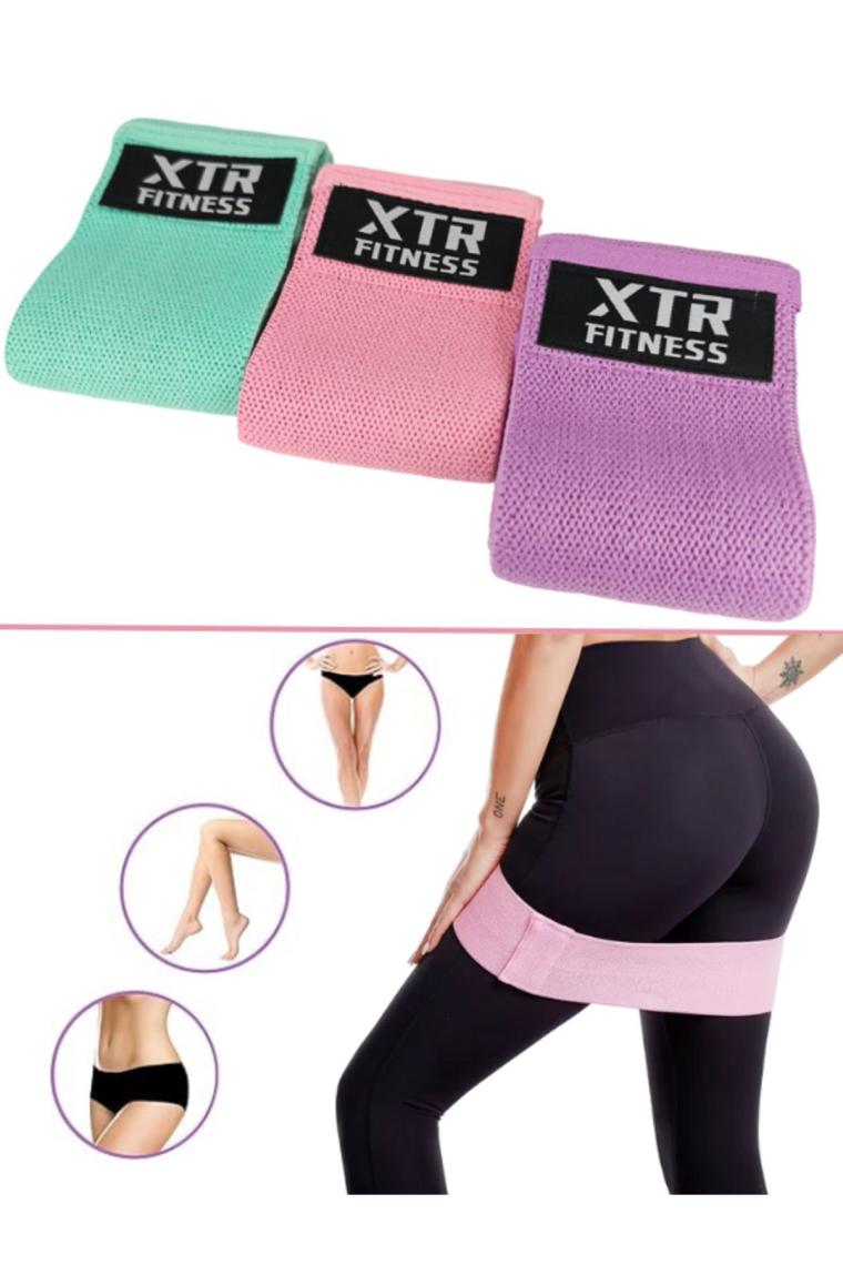 Xtr Fitness Loop Band Direnç Bandı Spor Egzersiz Aerobik Pilates Squat Lastiği 3lü Set