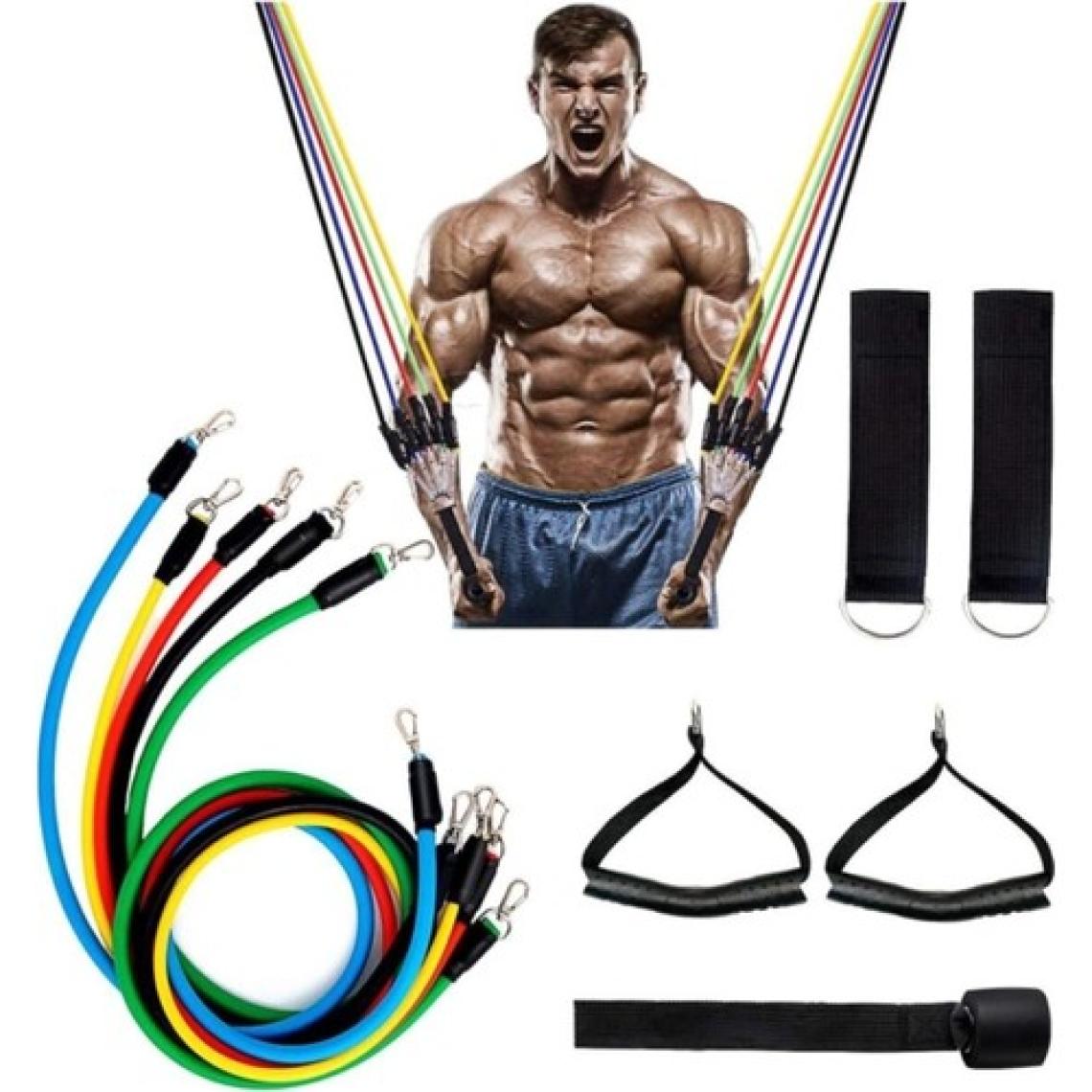 CandyShine 12 Parça Deluxe Profesyonel Direnç Lastiği Seti Latex Premium Kalite Fitness Kondisyon Direnç Lastik