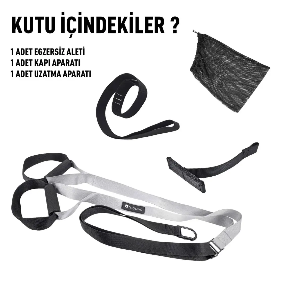 Rebuwo Suspension Trainer Cross Training Egzersiz Seti Yeşil