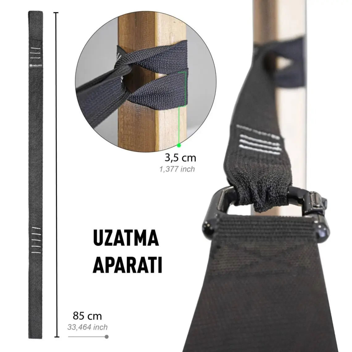 Rebuwo Suspension Trainer Cross Training Egzersiz Seti Yeşil