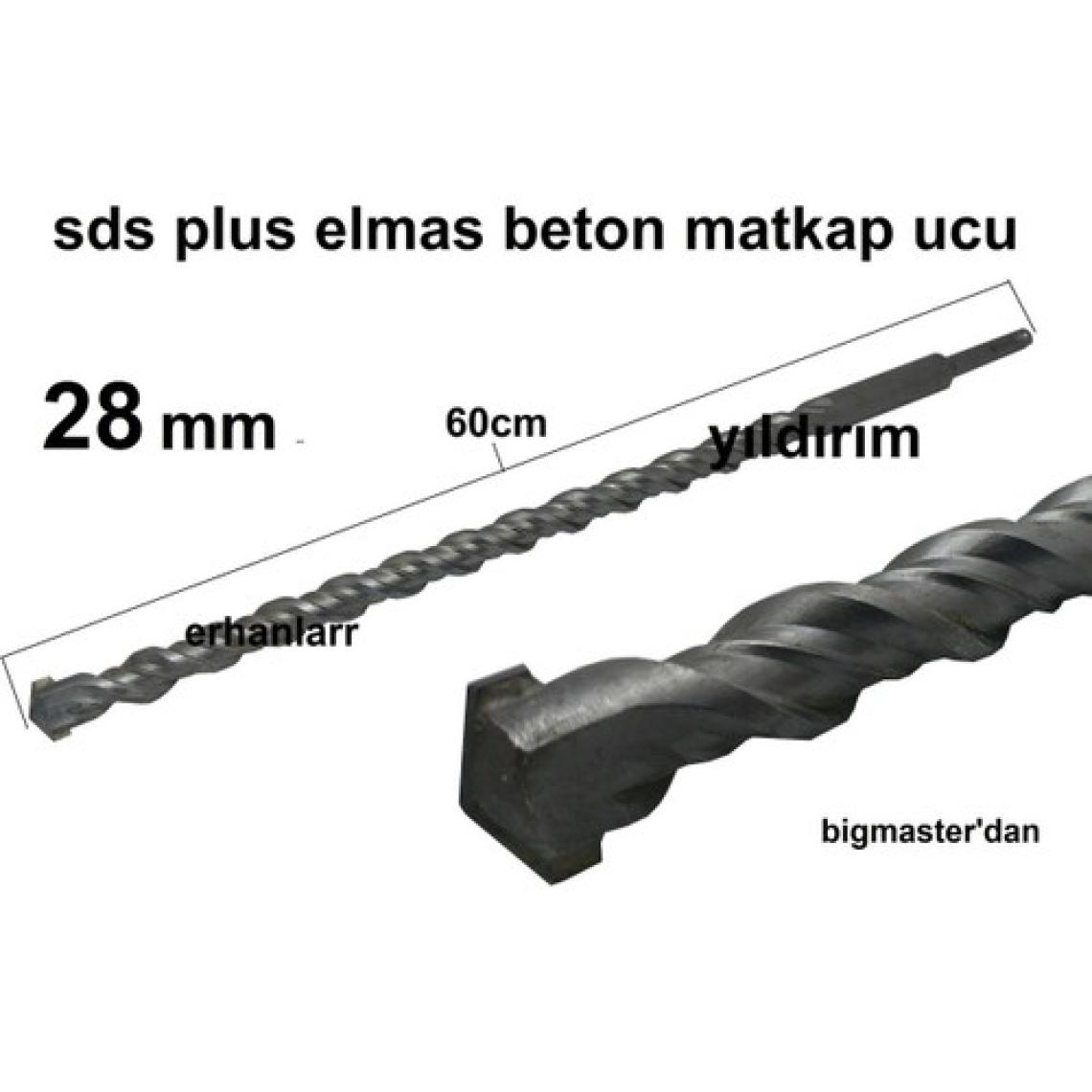 Yıldırım Beton Delme Ucu Sds Plus 28X600 Matkap Ucu Geçmeli Darbeli 26 Lık Matkap Ucu Duble Boy