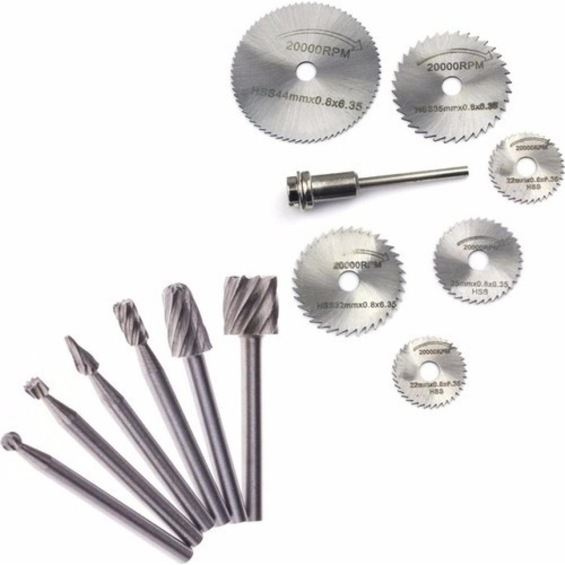 Merttools 12'li Set Hss Matkap Ucu 6'lı Ahşap Oyma Dremel + 6'lı Döner Dairesel Mini Testere