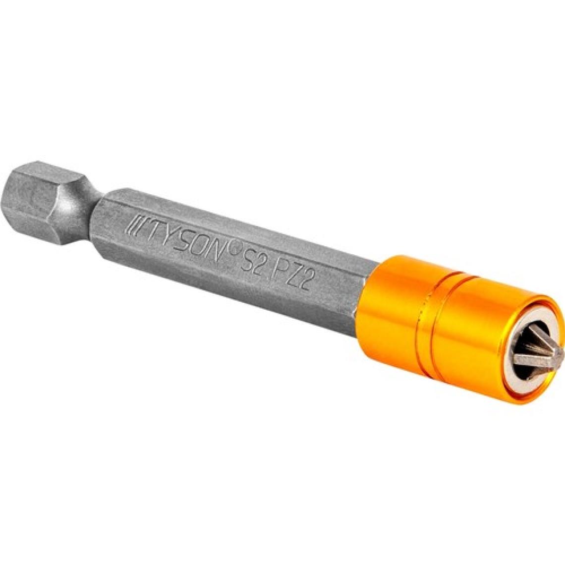 Tyson PZ2X65 mm S2 Çeliği Tek Yönlü Mıknatıs Uçlu Bits Uç (1 Adet)